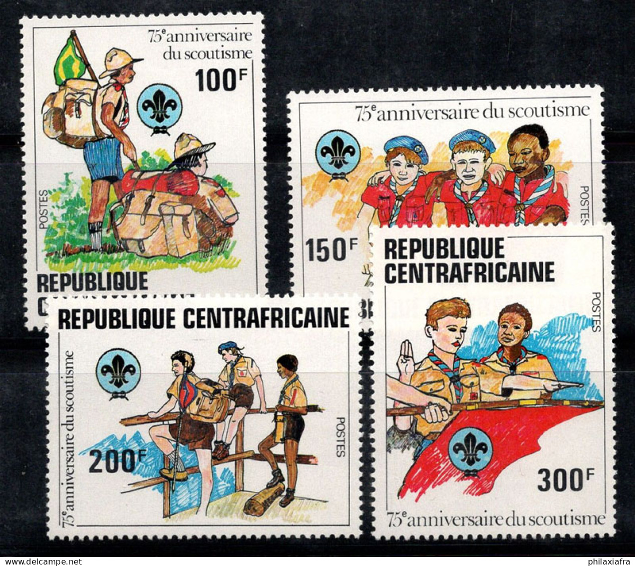 République Centrafricaine 1982 Mi. 807-810 Neuf ** 100% Scoutisme - Central African Republic