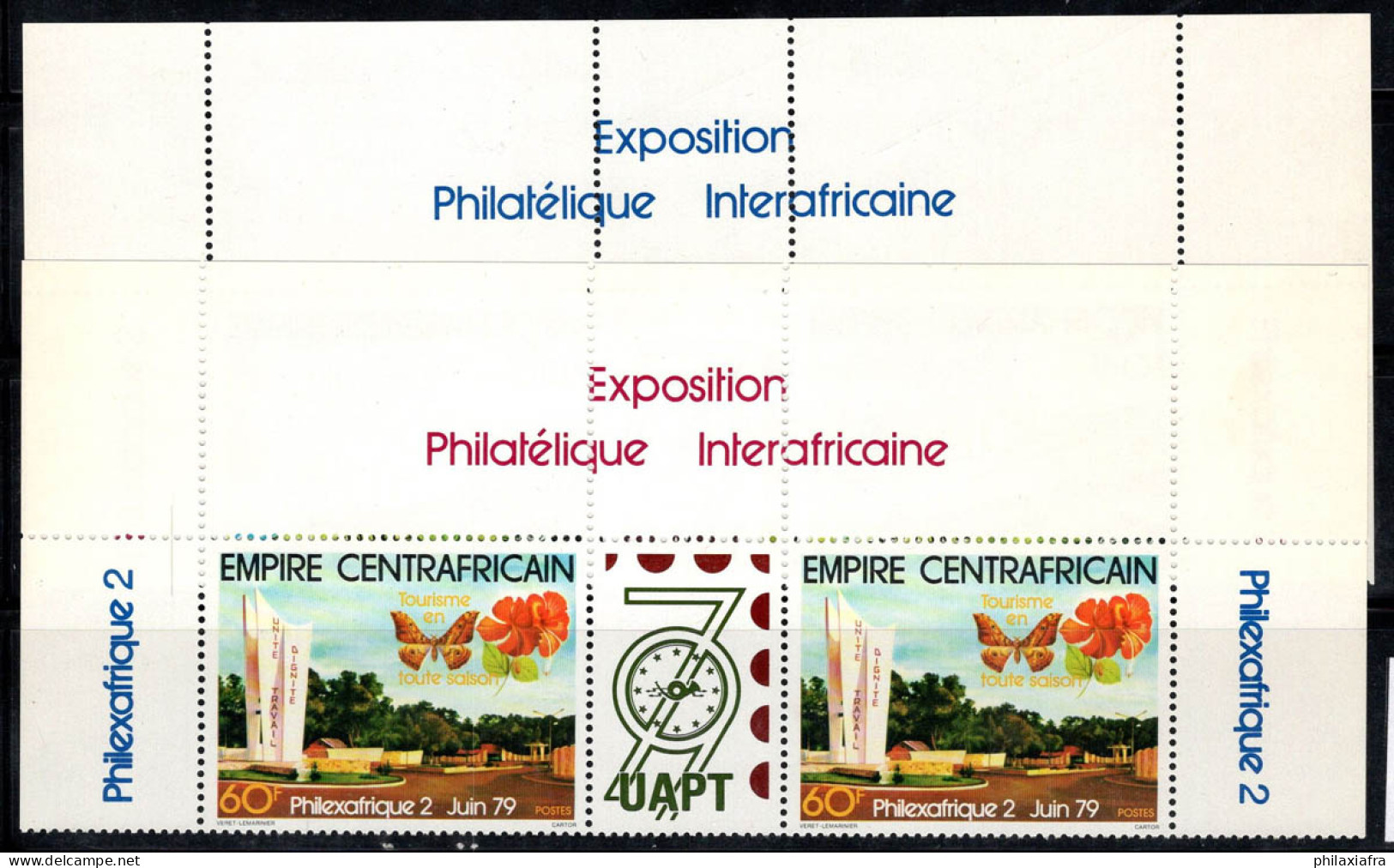 République Centrafricaine 1979 Mi. 624-625 Neuf ** 100% PHILAXAFRIQUE - Central African Republic