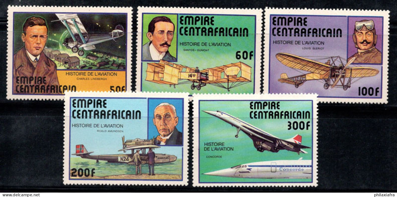 République Centrafricaine 1977 Mi. 501-505 Neuf ** 100% Aviation, Aéronefs - Repubblica Centroafricana