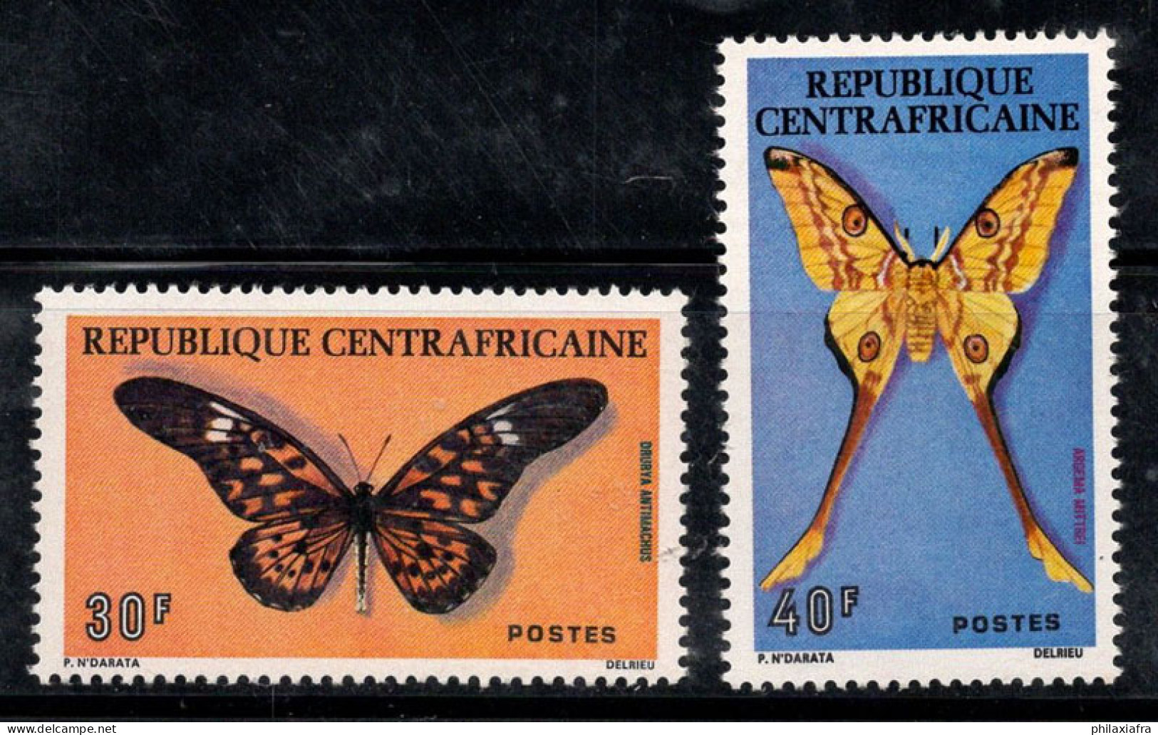 République Centrafricaine 1976 Mi. 413-414 Neuf ** 100% Papillons - Repubblica Centroafricana