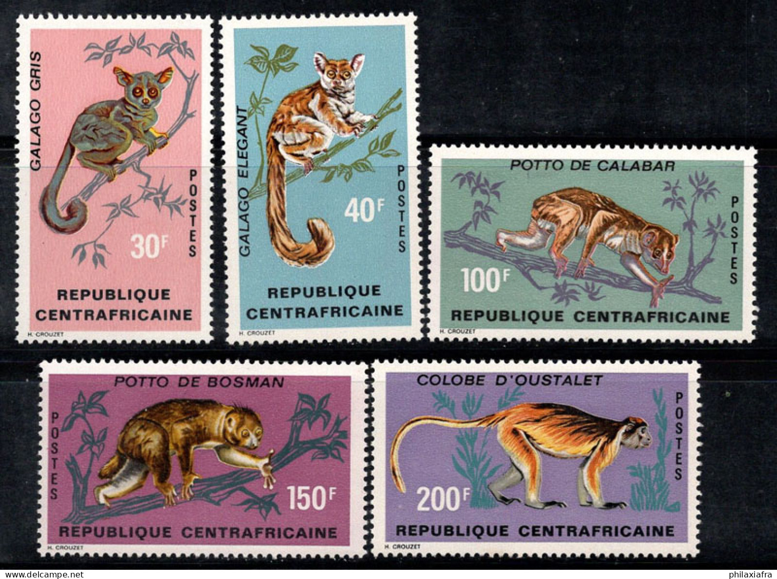 République Centrafricaine 1971 Mi. 242-246 Neuf ** 100% Faune, Animaux - Repubblica Centroafricana