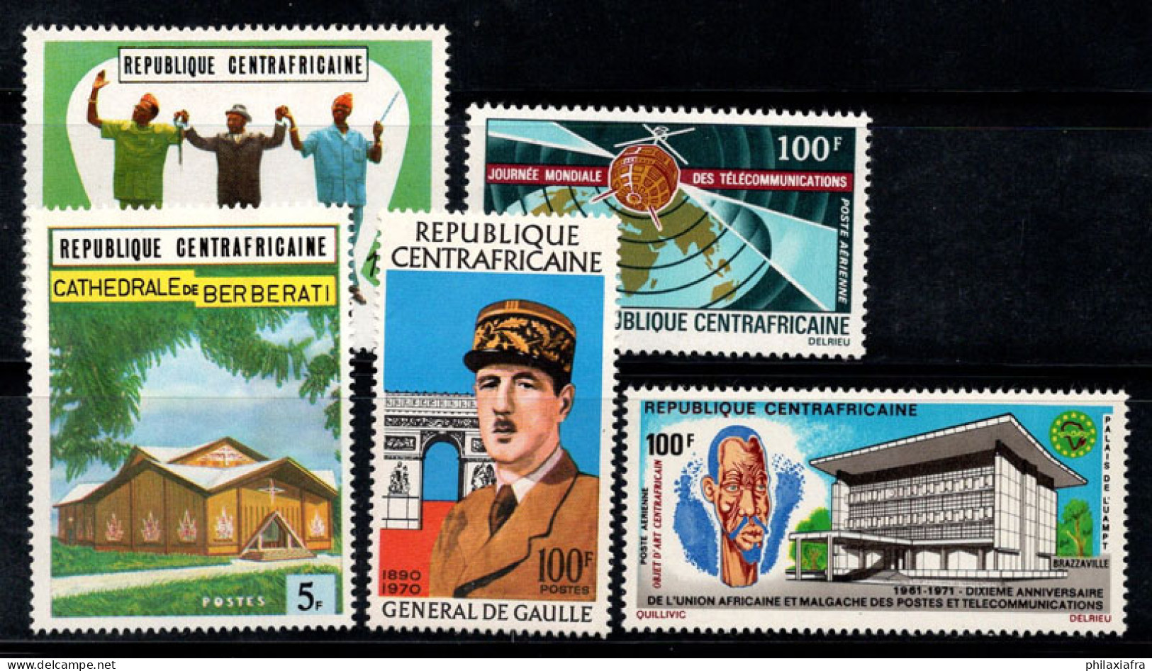 République Centrafricaine 1971 Neuf ** 100% Poste Aérienne De Gaulle - Repubblica Centroafricana