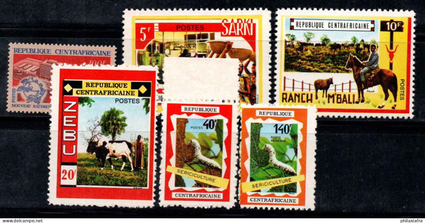 République Centrafricaine 1970 Mi. 207-212 Neuf ** 100% UPU, AGRICULTURE - Repubblica Centroafricana