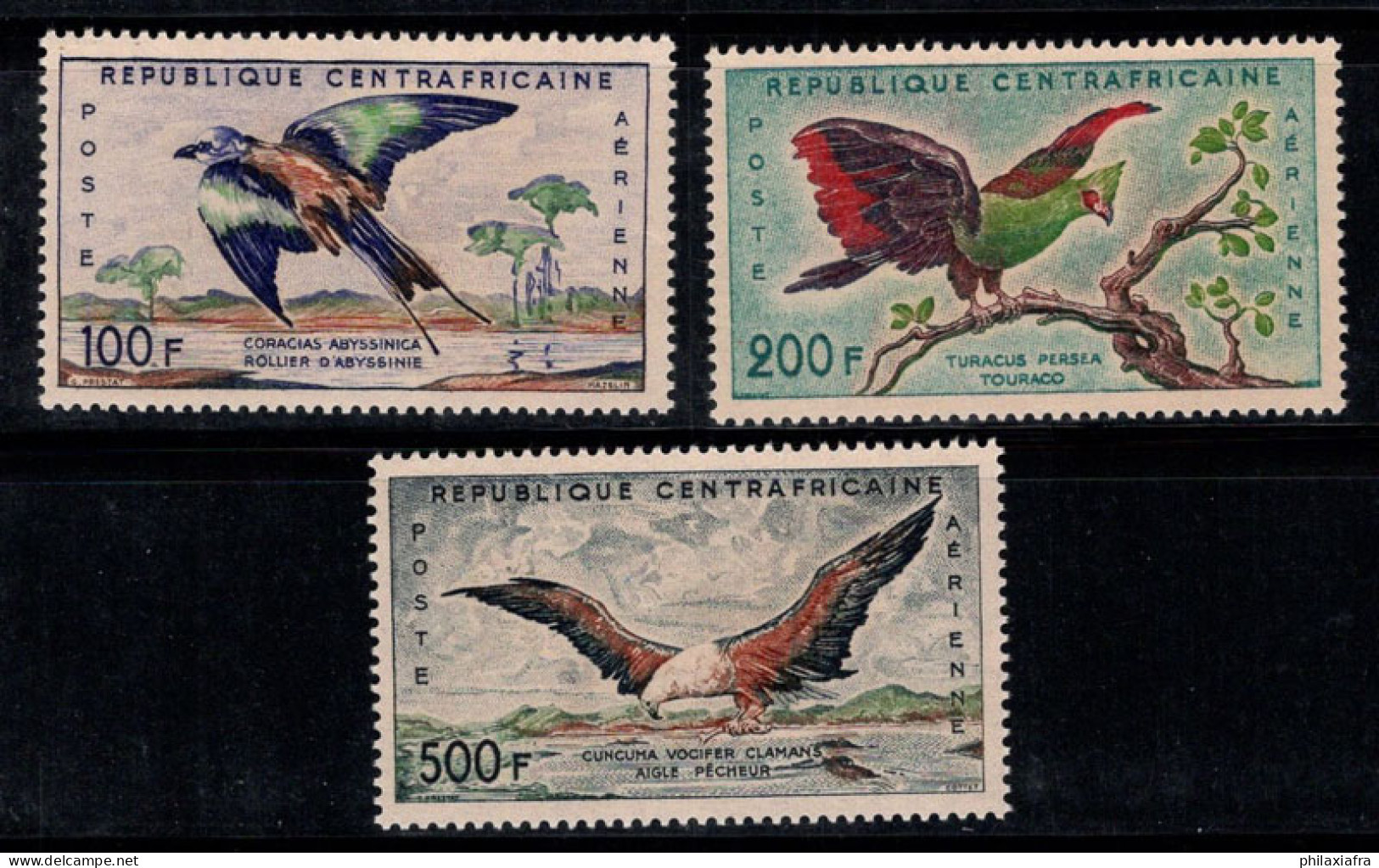 République Centrafricaine 1960 Mi. 12-14 Neuf ** 80% Poste Aérienne Oiseaux - Central African Republic