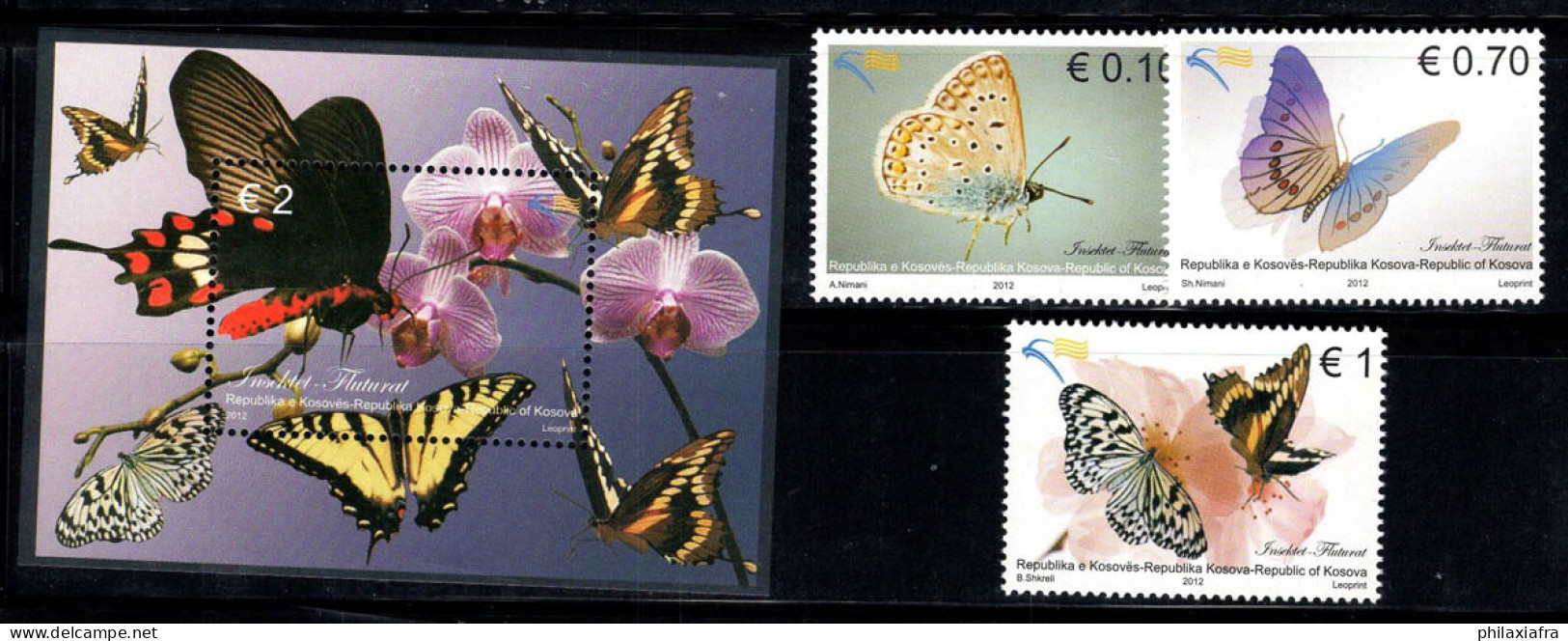 Kosovo 2012 Mi. Bl. 20, 216-218 Bloc Feuillet 100% Papillons Neuf ** - Kosovo
