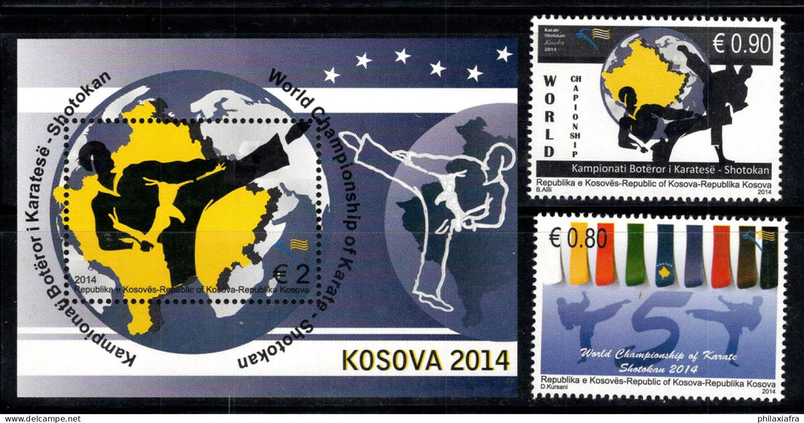 Kosovo 2014 Mi. Bl. 27, 277-278 Bloc Feuillet 100% Karaté Neuf ** - Kosovo