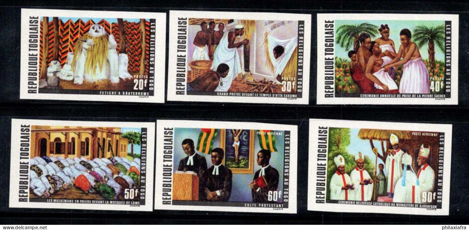 Togo 1971 Mi. 878B-883B Neuf ** 100% Poste Aérienne Religion, Culture - Togo (1960-...)