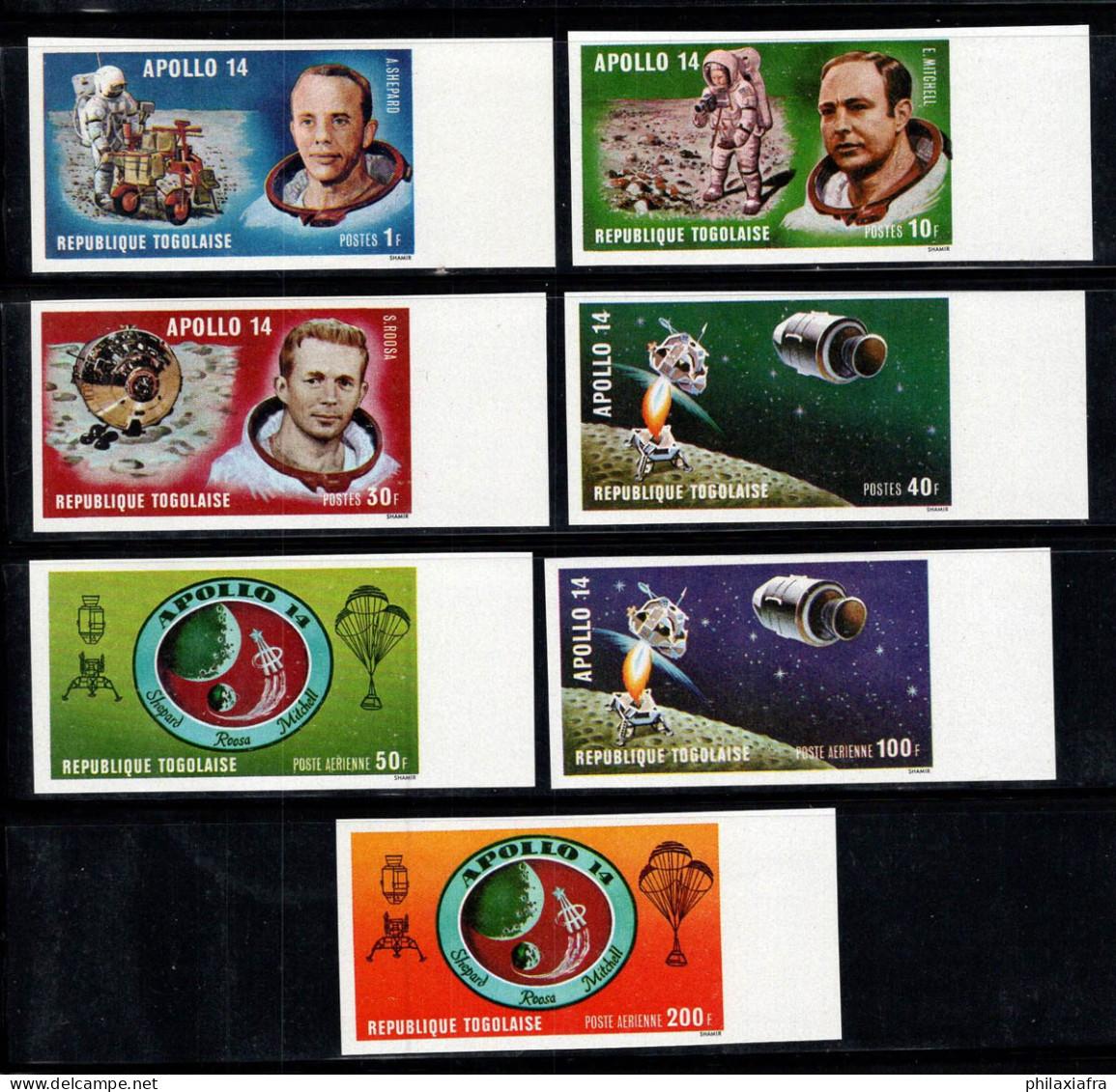 Togo 1971 Mi. 849B-855B Neuf ** 100% Poste Aérienne Apollo, L'espace, Les Astronautes - Togo (1960-...)