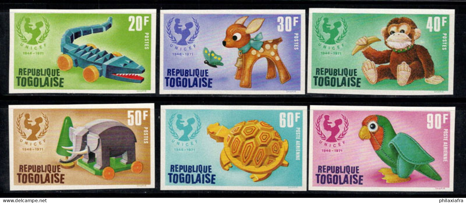 Togo 1971 Mi. 896B-901B Neuf ** 100% Poste Aérienne UNICEF, Enfants - Togo (1960-...)