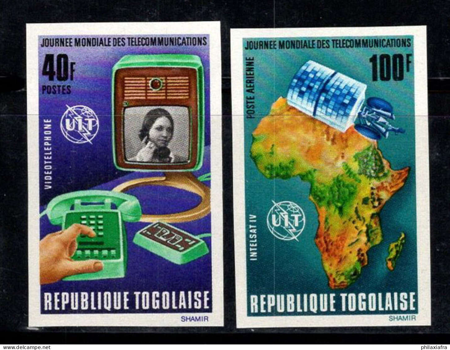 Togo 1972 Mi. 927B-928B Neuf ** 100% Poste Aérienne Télécommunication - Togo (1960-...)