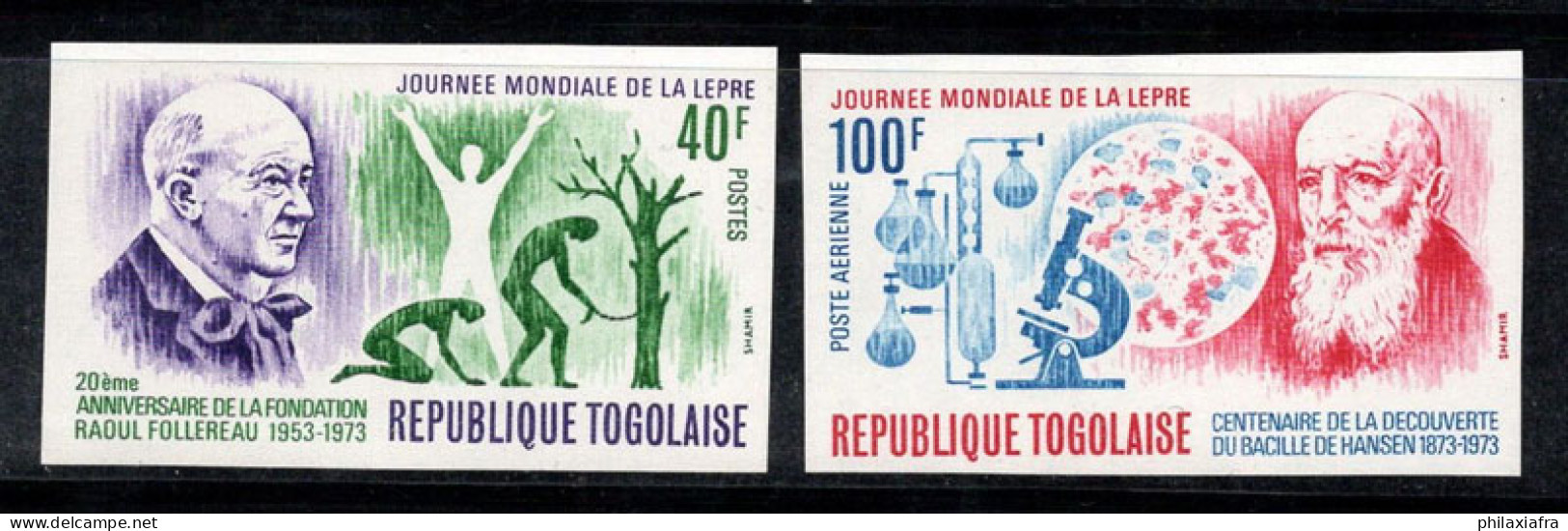 Togo 1973 Mi. 960B-961B Neuf ** 100% Poste Aérienne Pathogène De La Lèpre - Togo (1960-...)