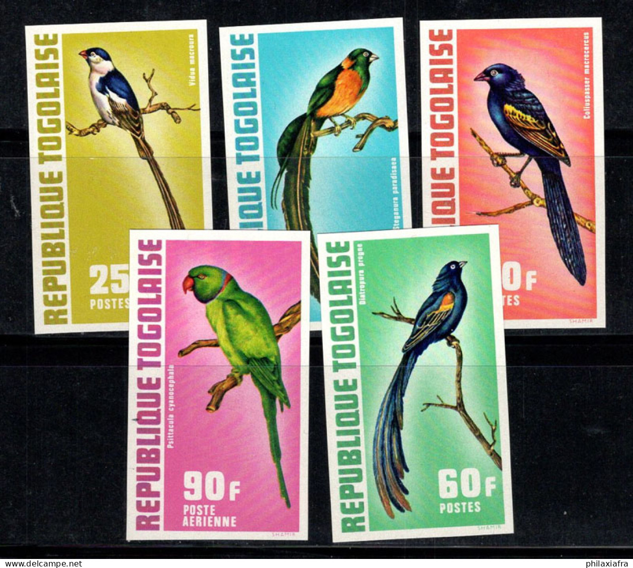 Togo 1972 Mi. 935B-939B Neuf ** 100% Non Dentelé Poste Aérienne Oiseaux - Togo (1960-...)