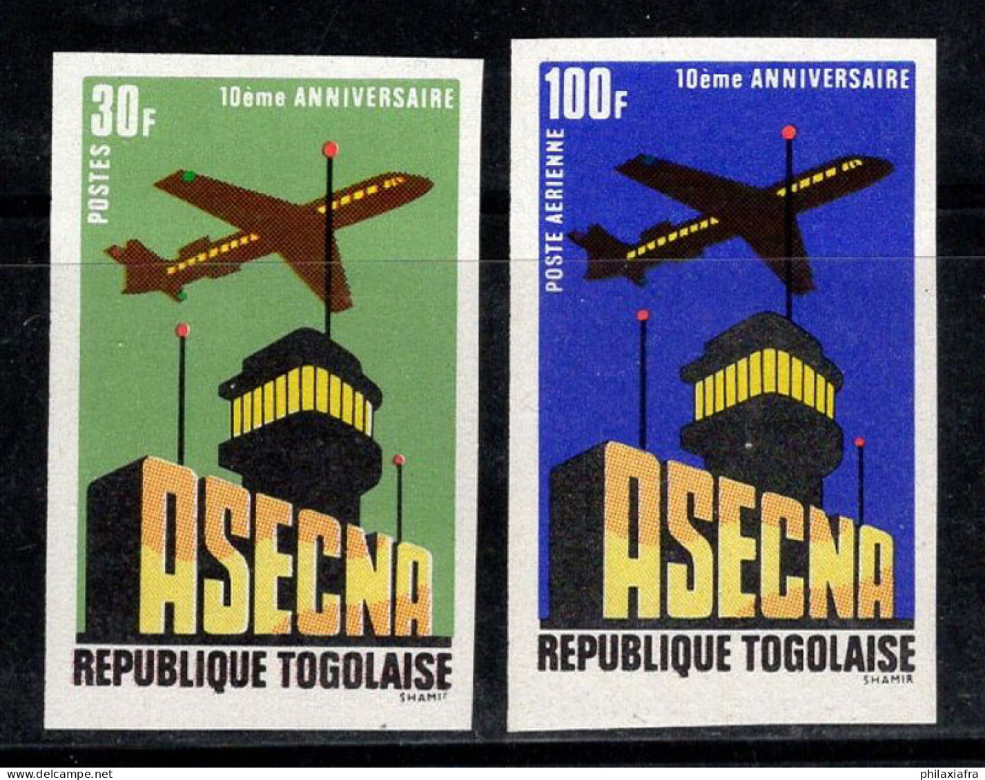 Togo 1971 Mi. 874B-875B Neuf ** 100% Poste Aérienne AVION - Togo (1960-...)