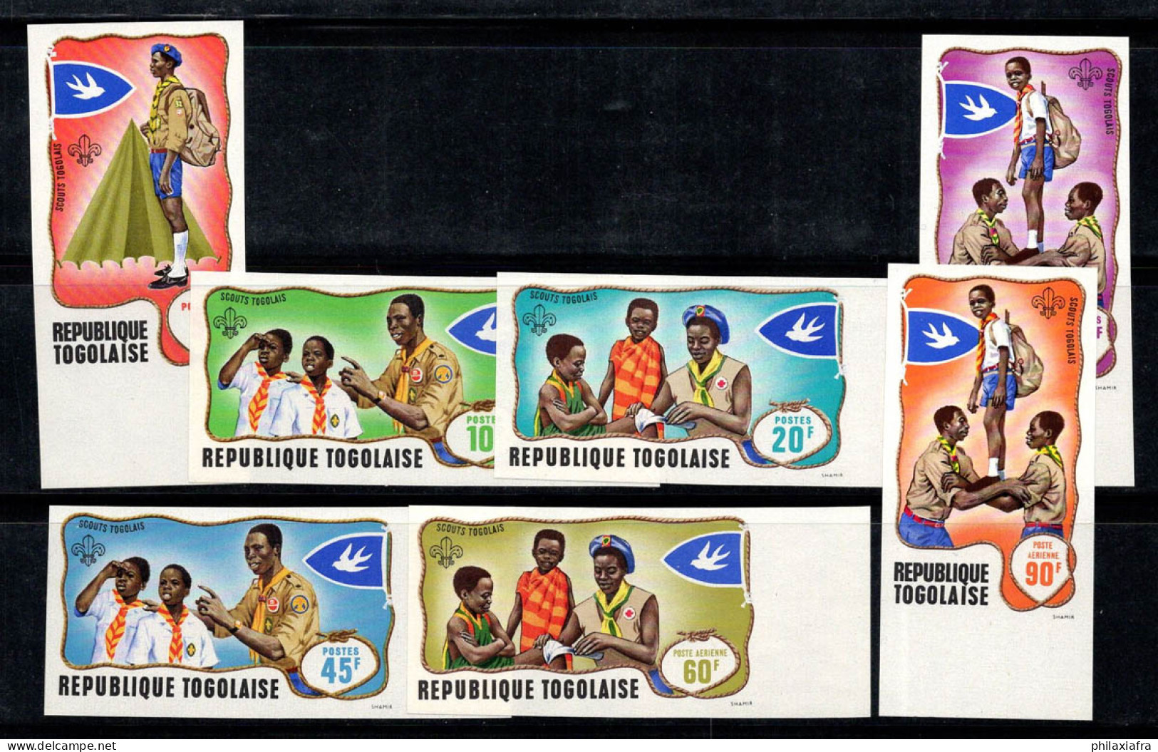 Togo 1968 Mi. 672B-678B Neuf ** 100% Poste Aérienne Poste Aérienne Scoutisme - Togo (1960-...)