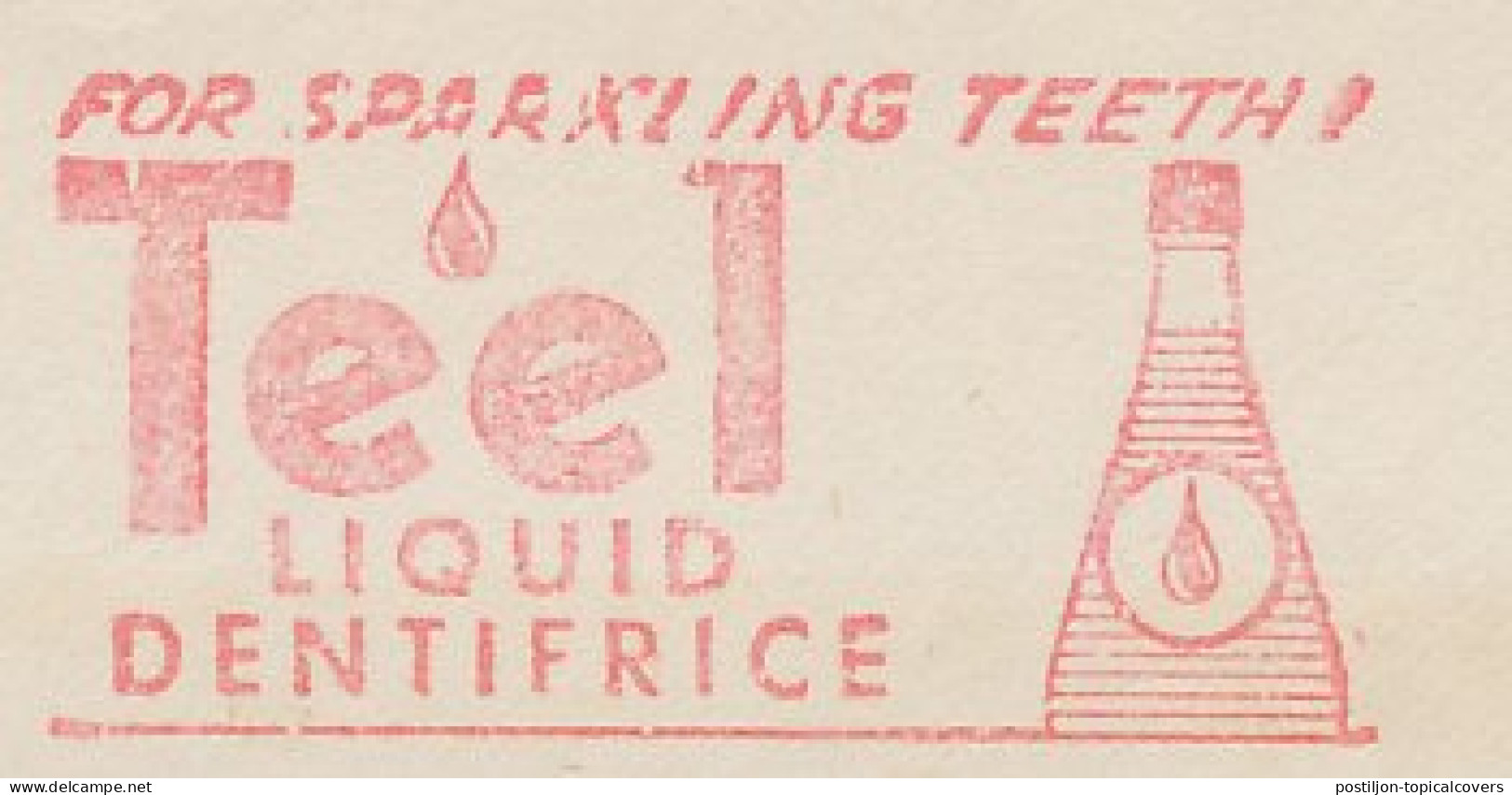 Meter Top Cut USA 1942 Liquid Dentifrice - Teel - Medicine