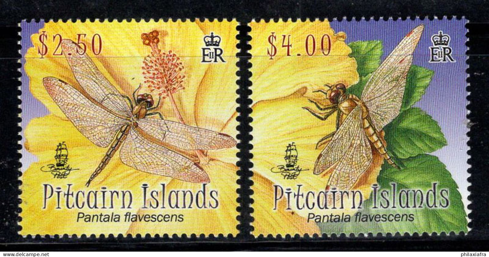 Île De Pitcairn 2009 Mi. 783-784 Neuf ** 100% Insectes, Libellules - Pitcairninsel