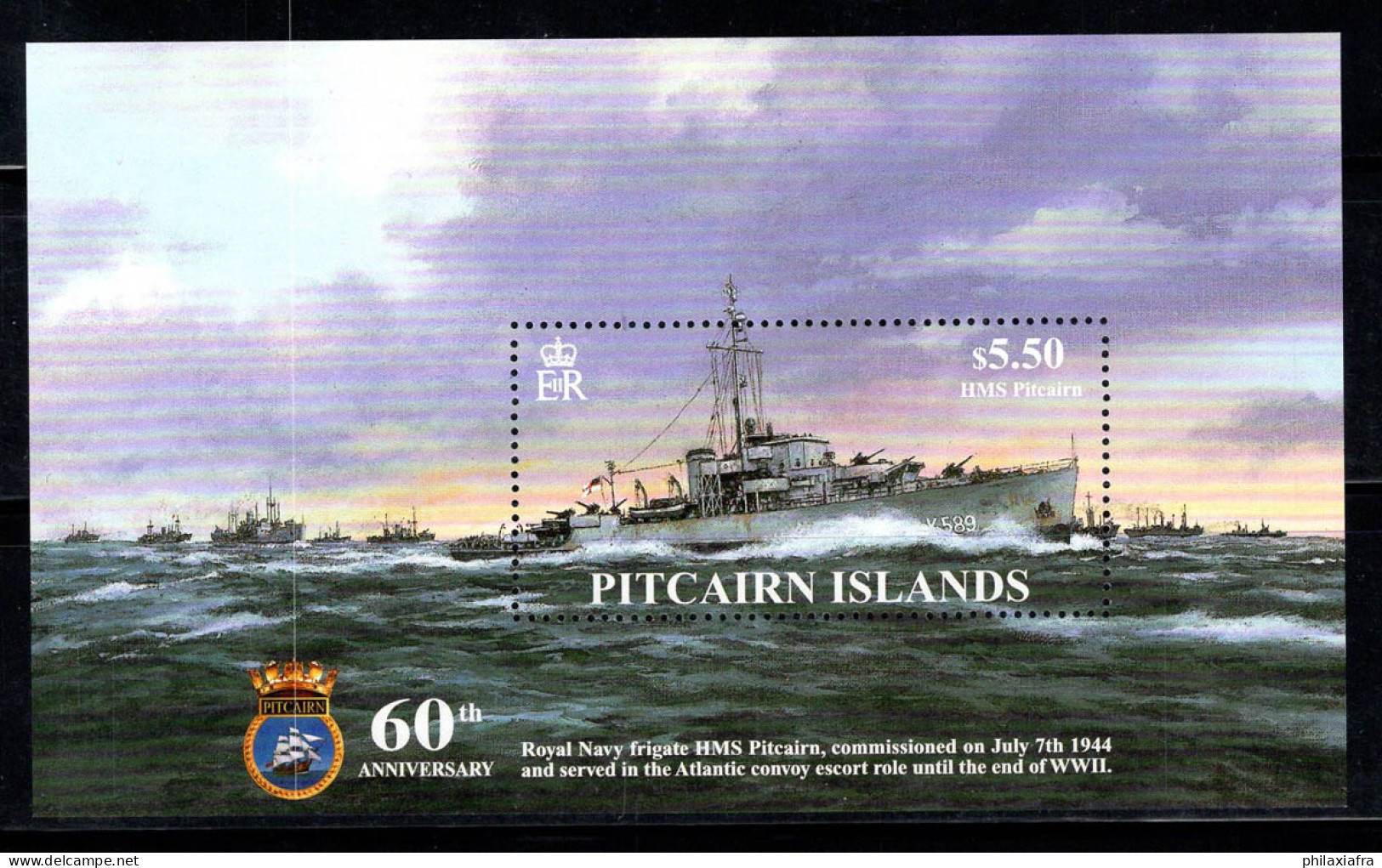 Île De Pitcairn 2004 Mi. Bl. 35 Bloc Feuillet 100% Neuf ** Navire, HMS, 5.50 - Pitcairn