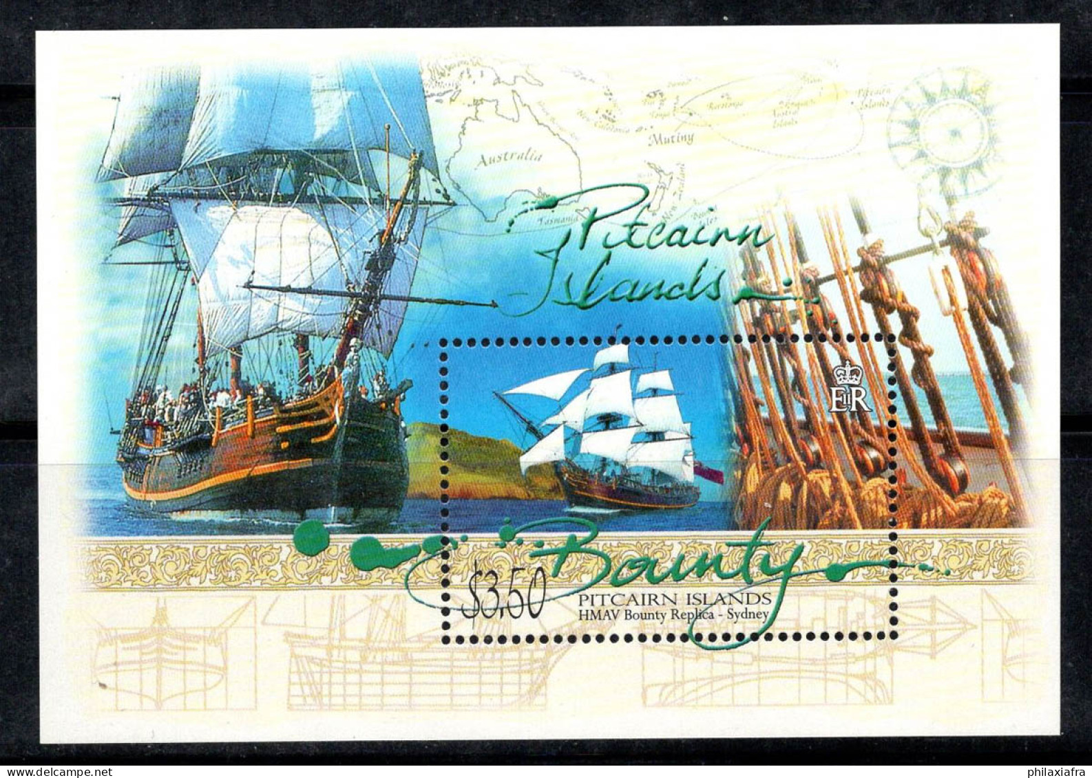 Île De Pitcairn 2004 Mi. Bl. 36 Bloc Feuillet 100% Bounty, Navires - Islas De Pitcairn