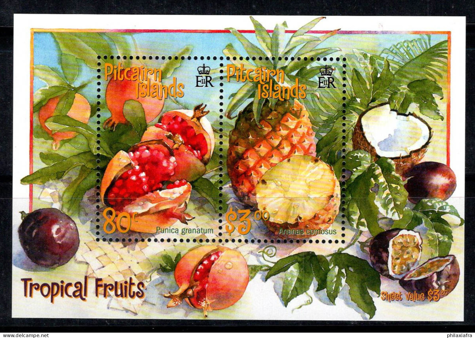 Île De Pitcairn 2001 Mi. Bl. 27 Bloc Feuillet 100% Neuf ** Fruit - Pitcairninsel