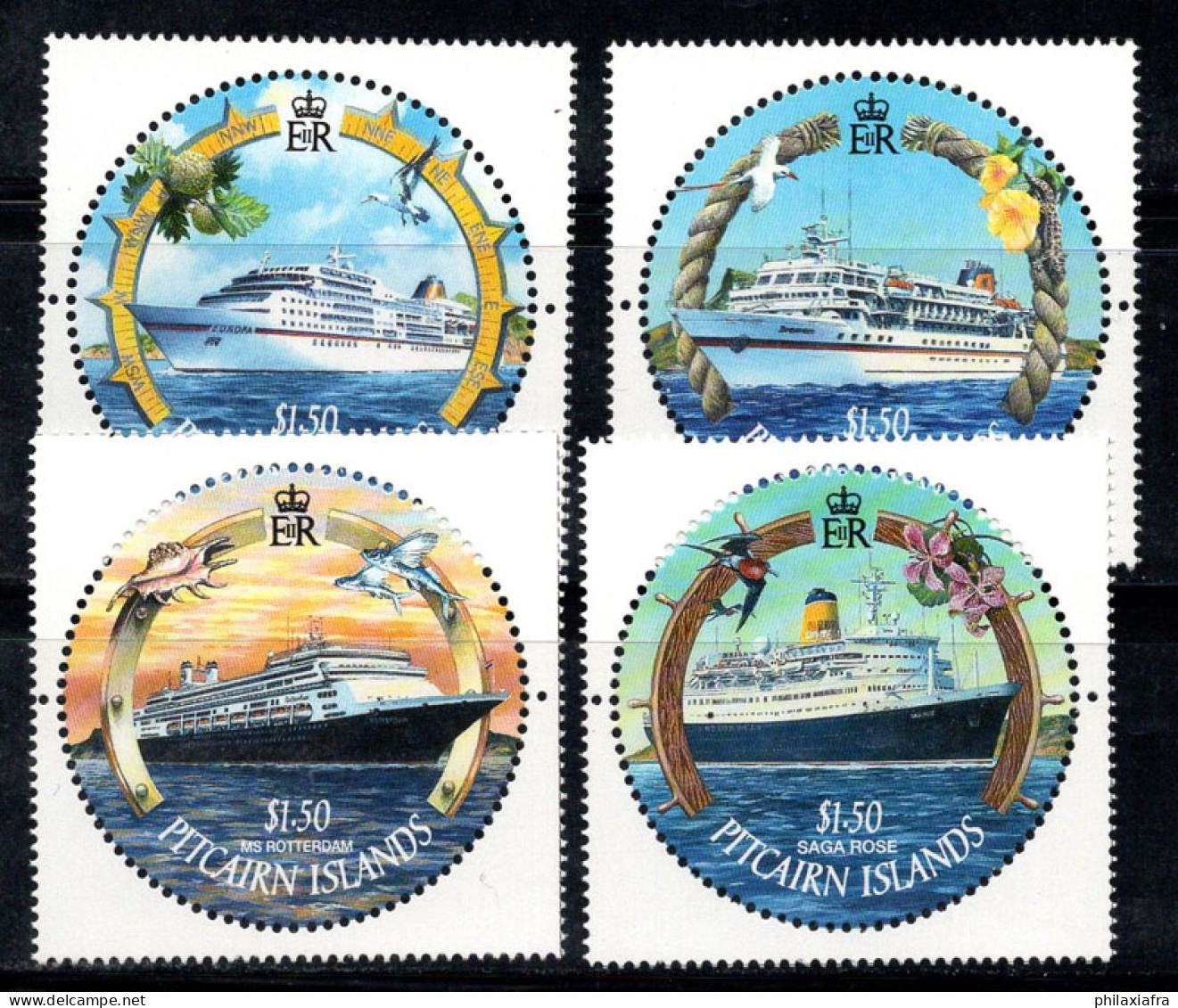 Île De Pitcairn 2001 Mi. 576-579 Neuf ** 100% Navires De Croisière - Pitcairn