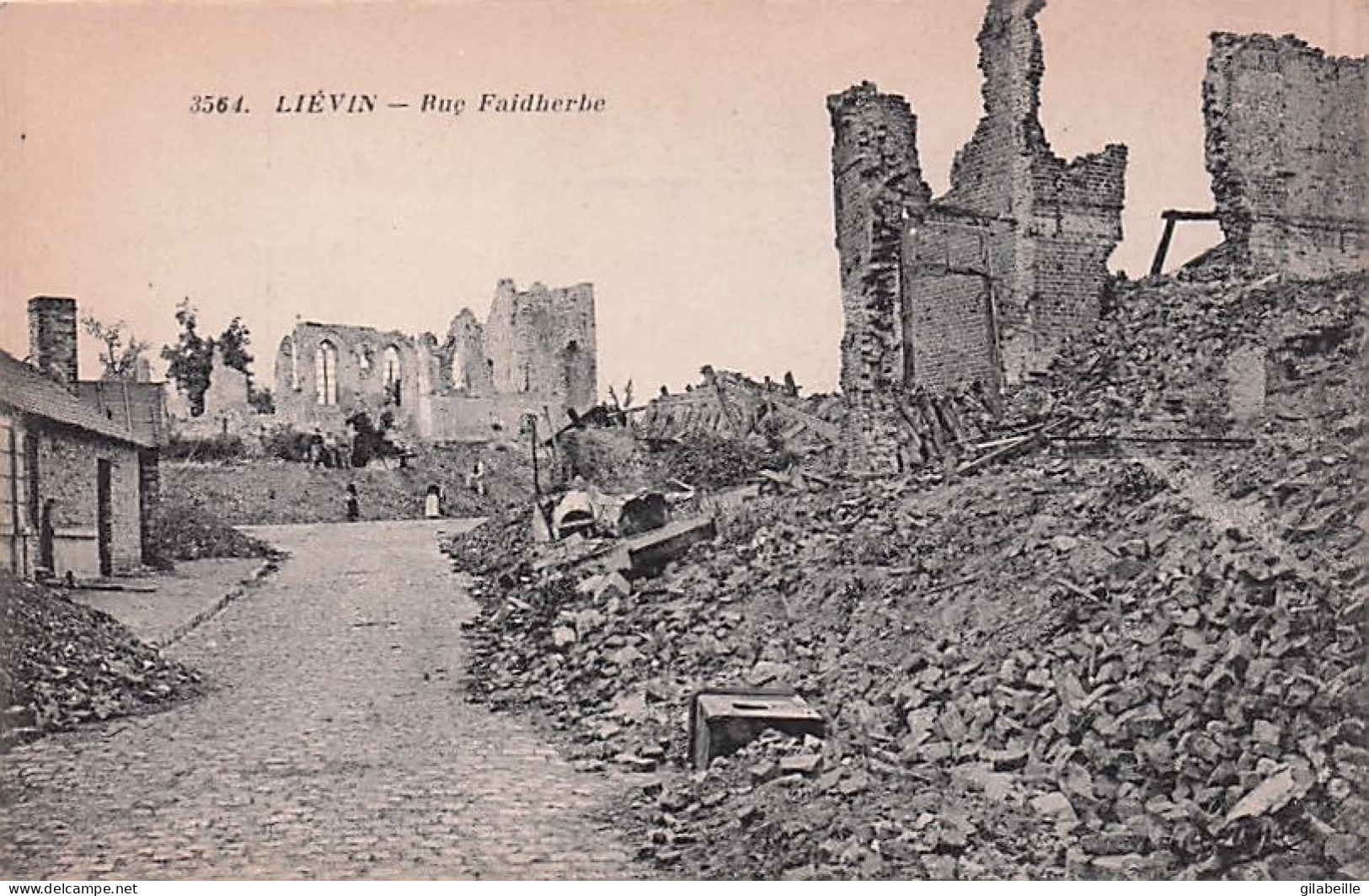 62 - LIEVIN - Rue Faidherbe - Guerre 1914 - Lievin