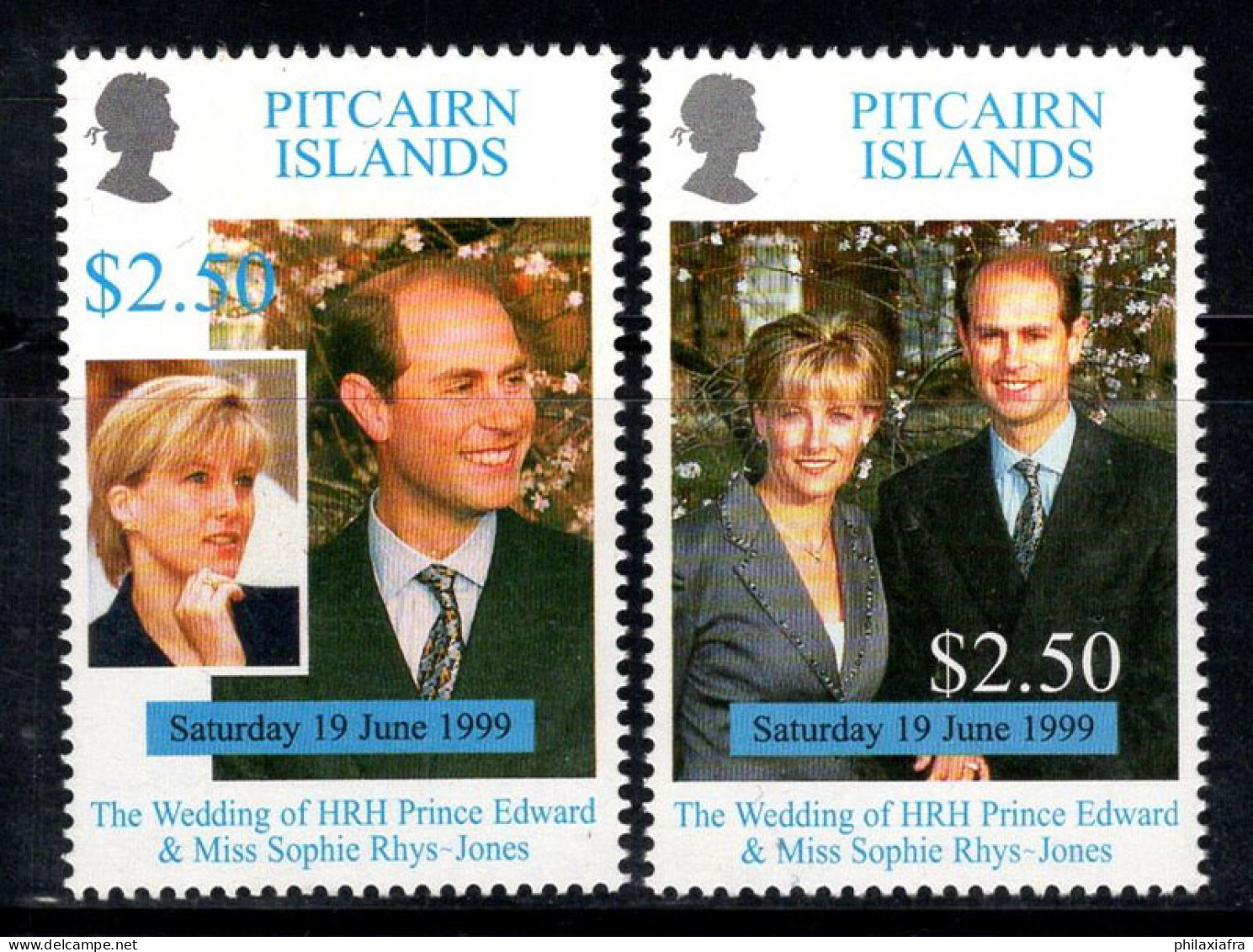 Île De Pitcairn 1999 Mi. 542-543 Neuf ** 100% Le Prince Édouard - Pitcairninsel