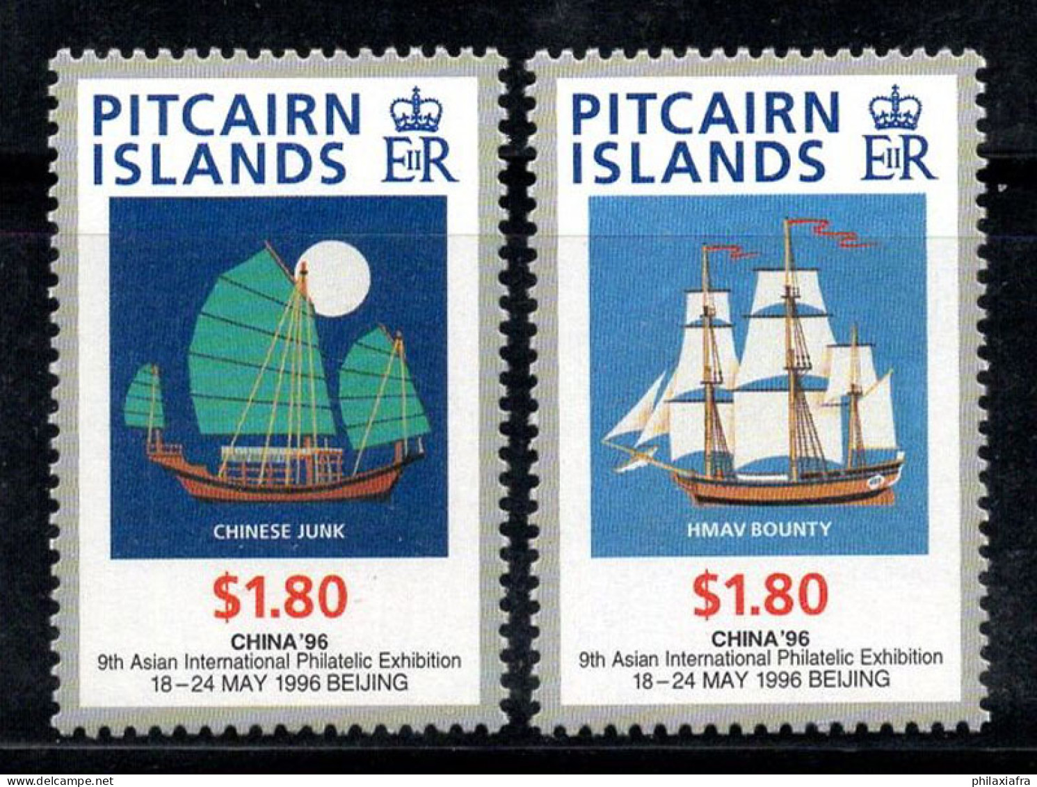 Île De Pitcairn 1996 Mi. 479-480 Neuf ** 100% CHINE, Exposition Philatélique - Islas De Pitcairn