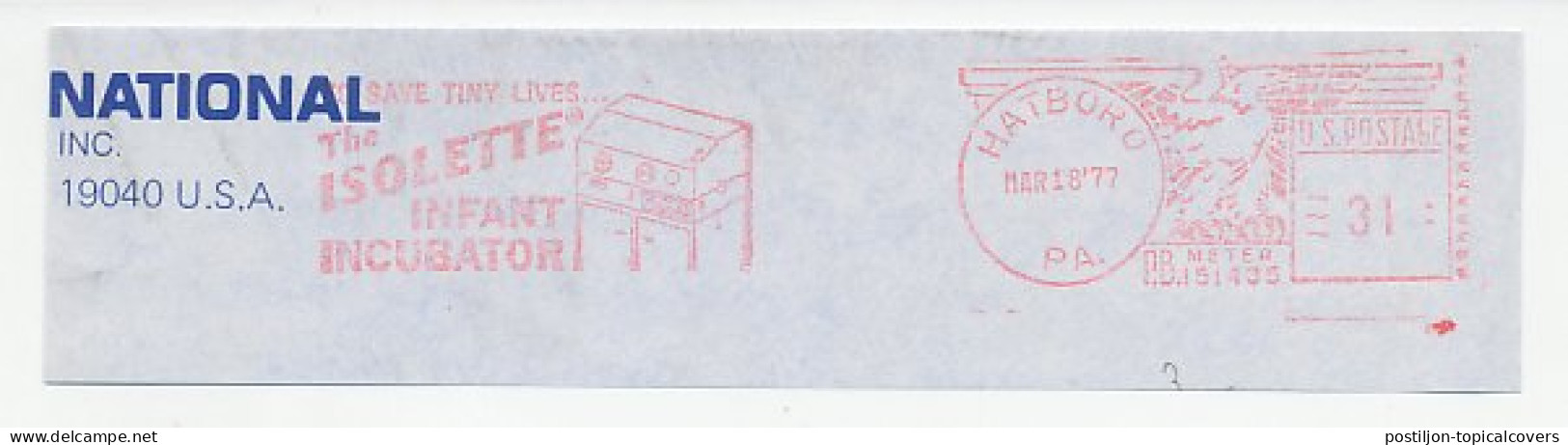 Meter Cut USA 1977 Infant Incubator - Andere & Zonder Classificatie