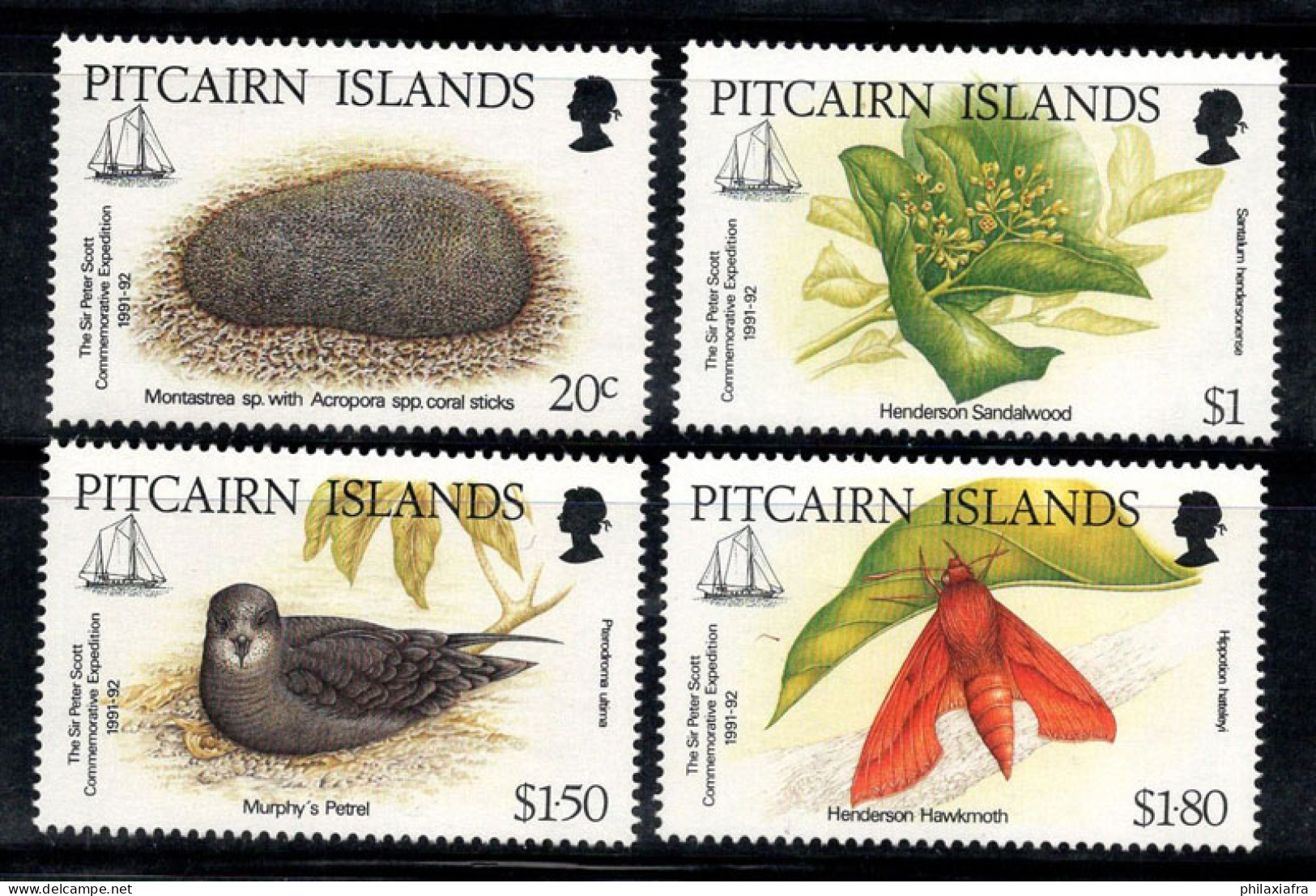 Île De Pitcairn 1992 Mi. 400-403 Neuf ** 100% Pietro Scott, Faune, Flore - Pitcairn Islands