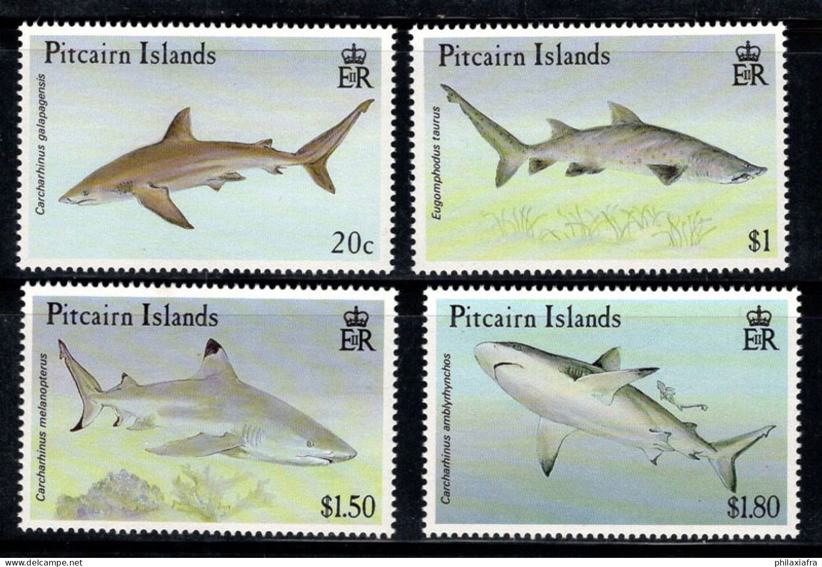 Île De Pitcairn 1992 Mi. 396-399 Neuf ** 100% Requins - Pitcairn