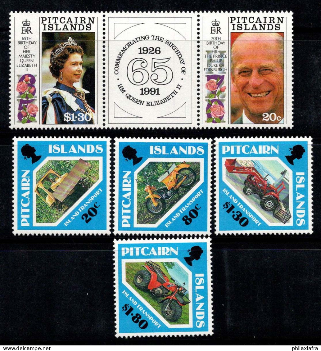 Île De Pitcairn 1991 Mi. 381-386 Neuf ** 100% Queen Elizabeth, Moyen De Transport - Pitcairninsel