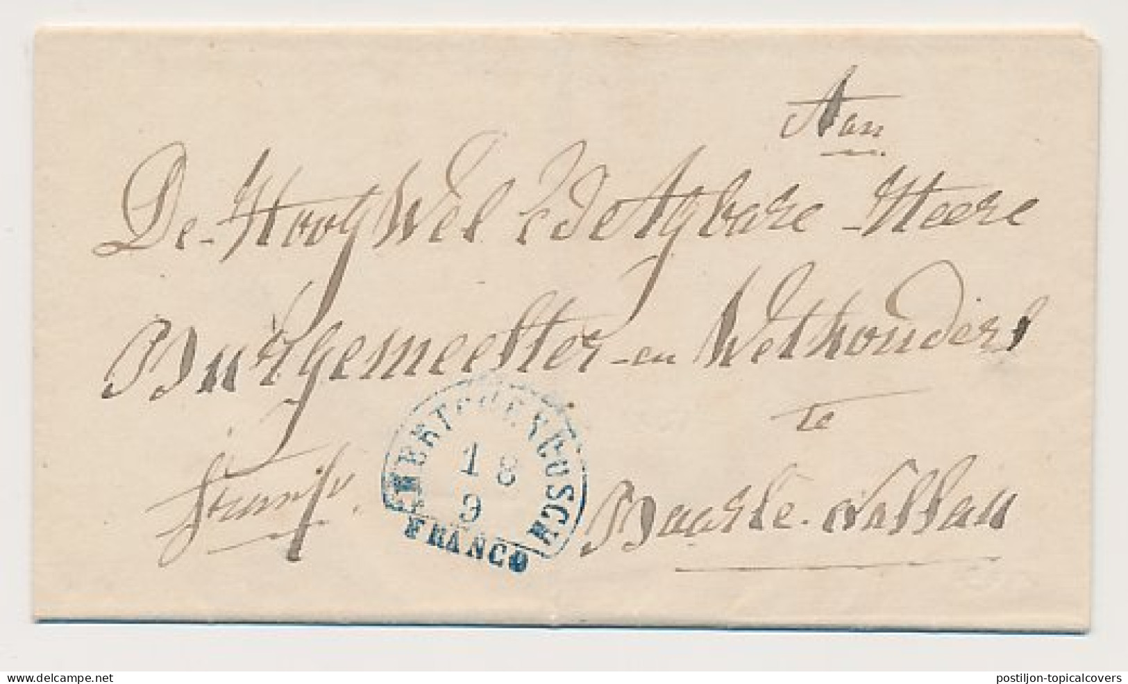 Halfrond-Francostempel S Hertogenbosch - Baarle Nassau 1844 - ...-1852 Préphilatélie
