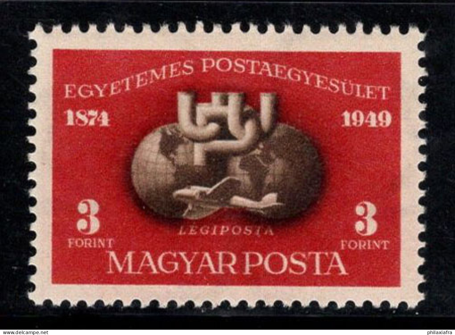 Hongrie 1950 Mi. 1111A Neuf ** 100% Poste Aérienne UPU, 3 - Nuevos