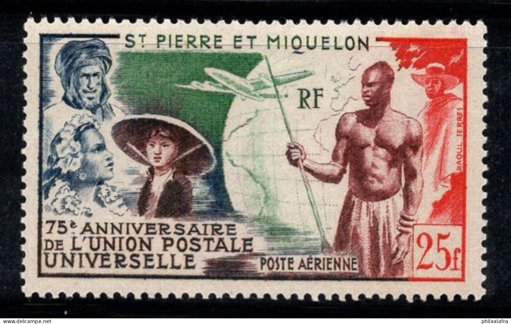 Saint-Pierre-et-Miquelon 1949 Yv. 21 Neuf * MH 100% Poste Aérienne UPU - Nuovi