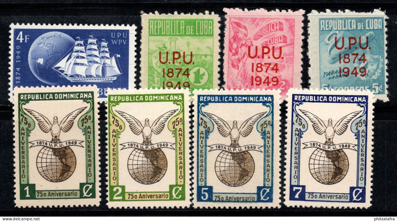 UPU 1949-50 Neuf ** 100% République Dominicaine, Congo - UPU (Unione Postale Universale)