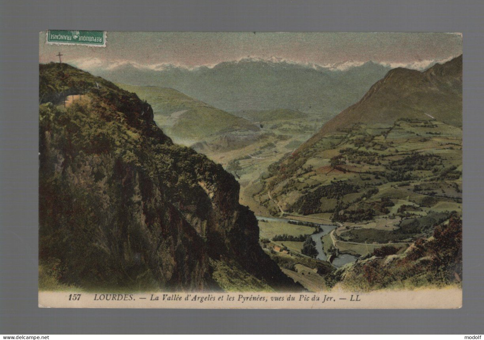 CPA - 65 - Lourdes - La Vallée D'Argelès Et Les Pyrénées, Vues Du Pic De Jer - Colorisée - Circulée En 1909 - Lourdes