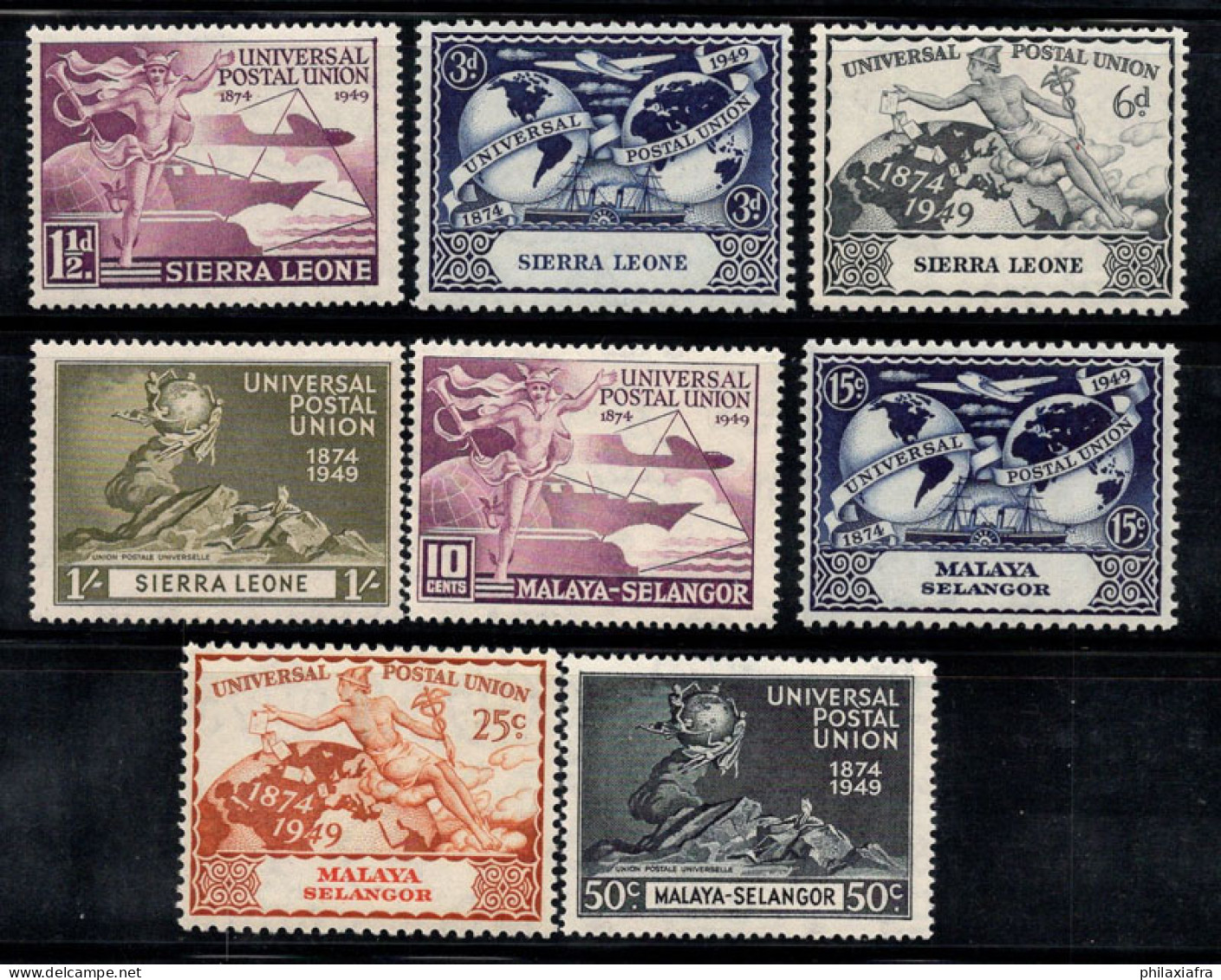 UPU 1949 Neuf ** 100% Sierra Leone, Selangor - WPV (Weltpostverein)
