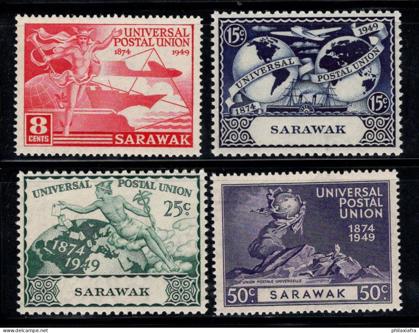 Sarawak 1949 Mi. 167-170 Neuf ** 100% UPU - Sarawak (...-1963)