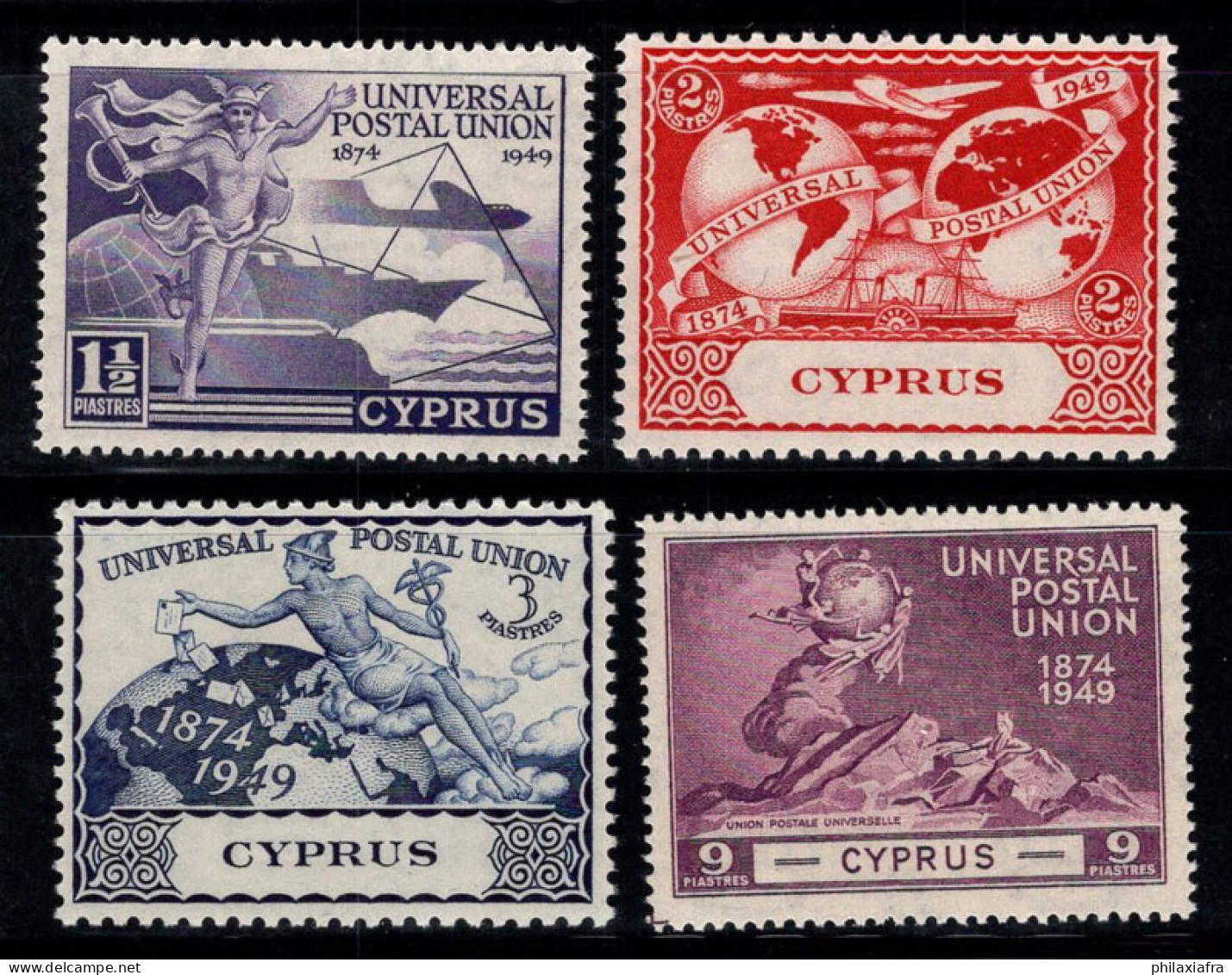 Chypre 1949 Mi. 159-162 Neuf ** 100% UPU - Cyprus (...-1960)