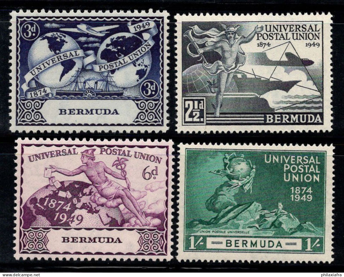 Bermudes 1949 Mi. 125-128 Neuf ** 100% UPU - Bermudas