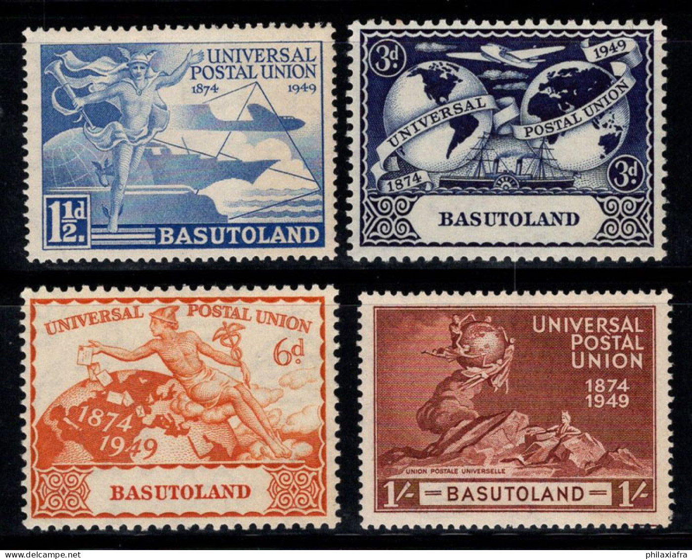 Basutoland 1949 Mi. 41-44 Neuf ** 100% UPU - 1933-1964 Kolonie Van De Kroon