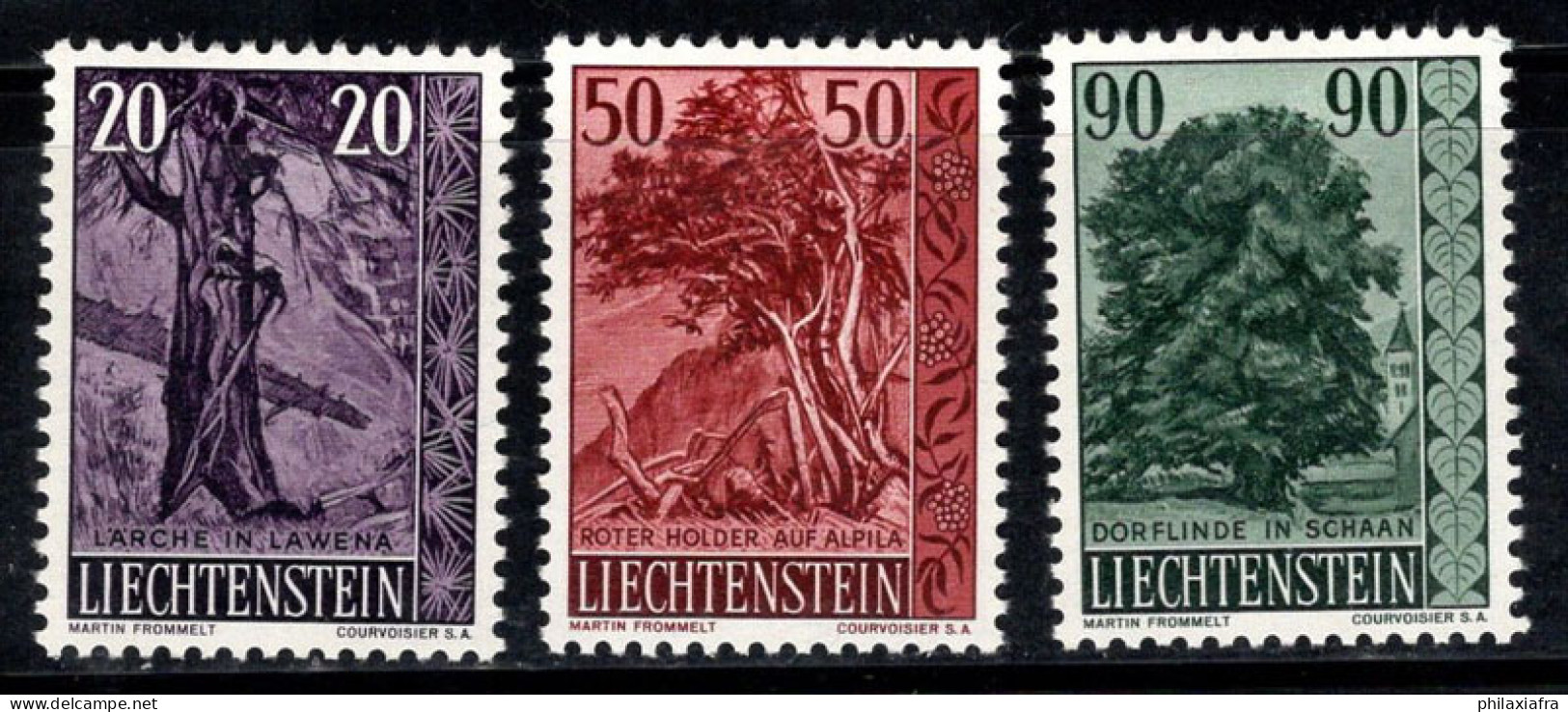 Liechtenstein 1959 Mi. 377-379 Neuf * MH 100% Arbres, Flore - Nuevos