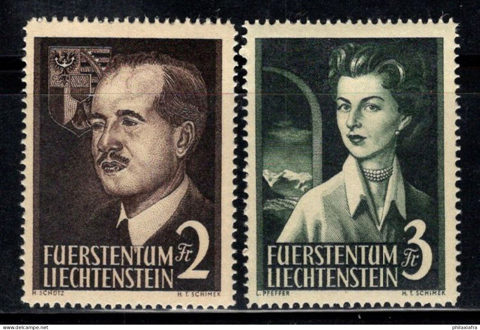 Liechtenstein 1955 Mi. 332-333 Neuf * MH 100% Débat Télévisé - Unused Stamps