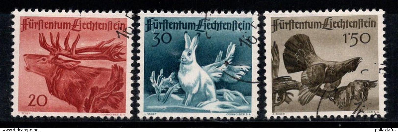 Liechtenstein 1946 Mi. 249-251 Oblitéré 100% Chasse, Animaux - Usati