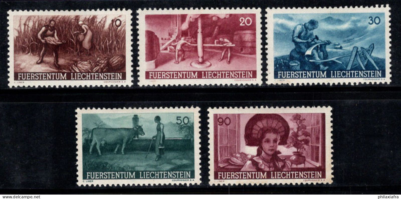 Liechtenstein 1941 Mi. 192-196 Neuf * MH 60% AGRICULTURE - Unused Stamps