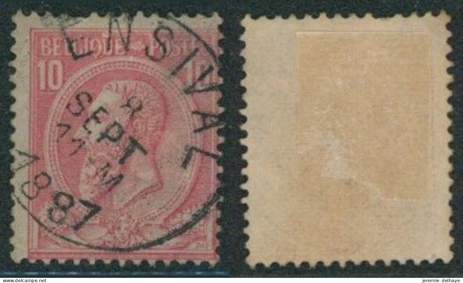 émission 1884 - N°46 Obl Simple Cercle "Ensival".  // (AD) - 1884-1891 Leopold II