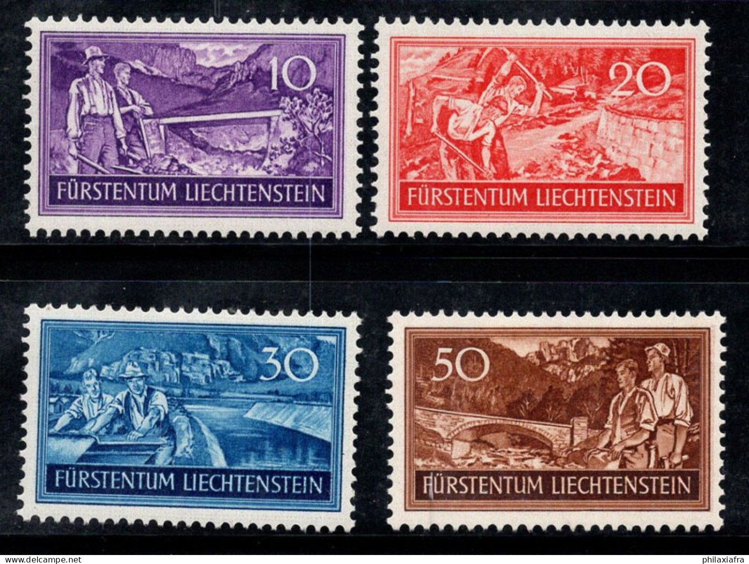 Liechtenstein 1937 Mi. 152-155 Neuf * MH 100% Travail - Nuovi