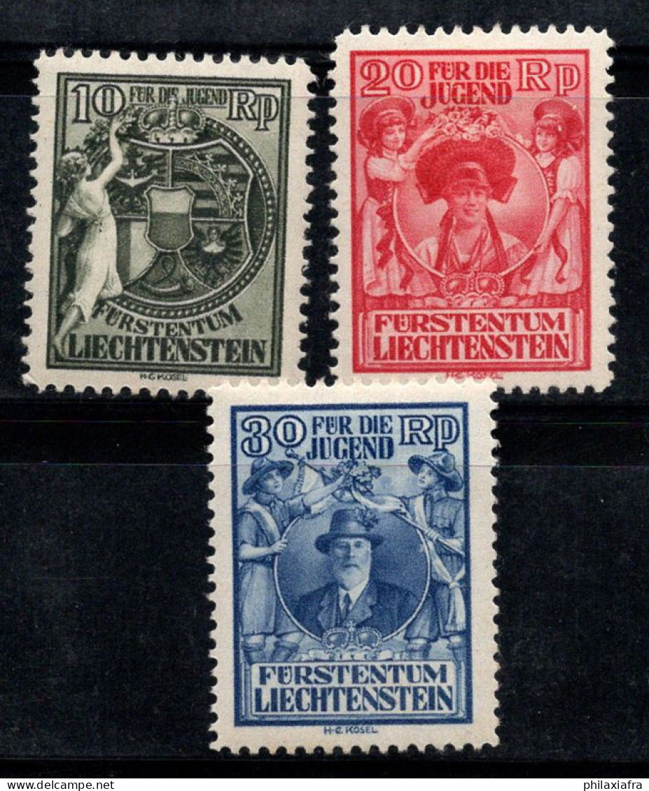 Liechtenstein 1932 Mi. 116-118 Neuf * MH 100% Jeunesse, Armoiries - Unused Stamps