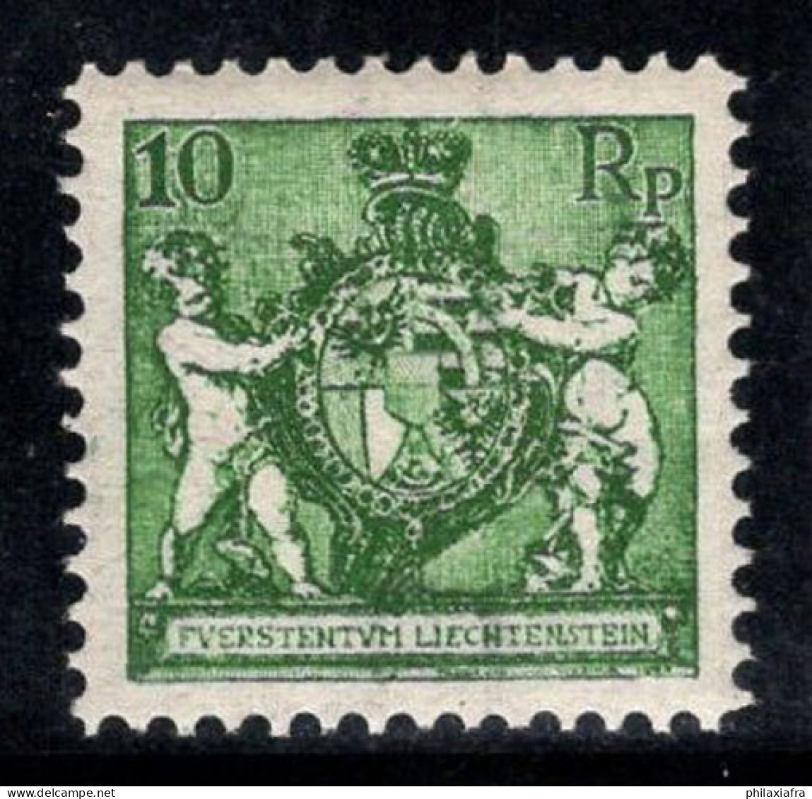 Liechtenstein 1924 Mi. 63 Neuf * MH 60% 10 RP, Écusson - Nuovi