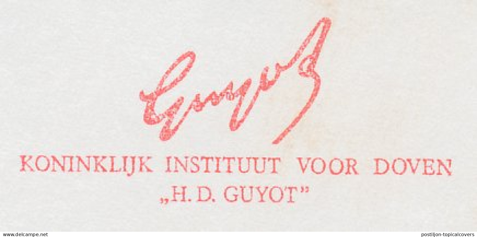 Meter Cut Netherlands 1995 Royal Institute Of Deaf - H.D. Guyot - Handicap